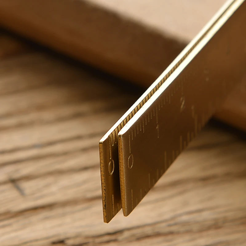 Timeless Brass Creative Ruler: Vintage Stationery for Inspired Professionals and Students