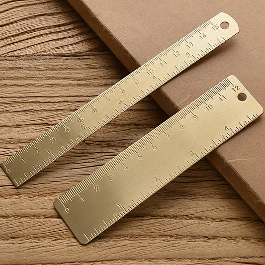 Timeless Brass Creative Ruler: Vintage Stationery for Inspired Professionals and Students