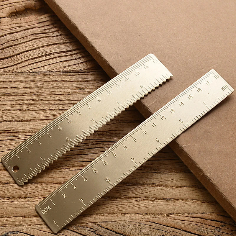 Timeless Brass Creative Ruler: Vintage Stationery for Inspired Professionals and Students